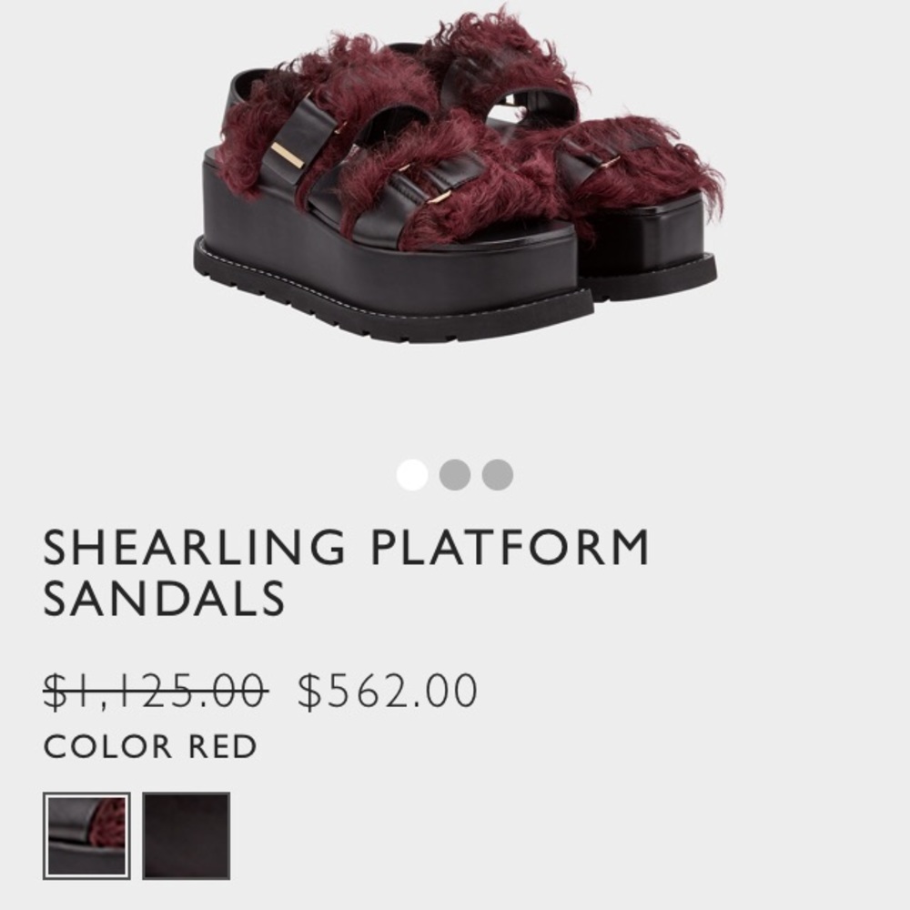 SOLD💰💸VERSACE shearling platform sandals US10